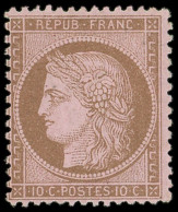 * CERES DENTELE - 58   10c. Brun Sur Rose, TB - 1871-1875 Cérès