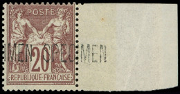 ** TYPE SAGE - 67c  20c. Brun-lilas, Surch. SPECIMEN à CHEVAL, Bdf (avec Une Pointe De Rousseur), TTB. C - 1876-1878 Sage (Typ I)