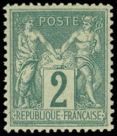 ** TYPE SAGE - 74    2c. Vert, Bon Centrage, TB. J - 1876-1898 Sage (Tipo II)