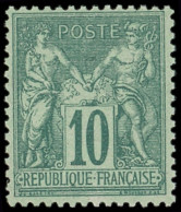 ** TYPE SAGE - 76   10c. Vert, Très Bien Centré, TTB - 1876-1898 Sage (Type II)