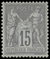 ** TYPE SAGE - 77   15c. Gris, TB. S - 1876-1898 Sage (Tipo II)