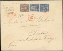 Let TYPE SAGE SUR LETTRES - N°77 Et 79 (2) Obl. Càd Rouge (1) AFFRANCHISSEMENT (1) PARIS 28/5/78 S. Env. Rec., TB - 1877-1920: Semi Modern Period