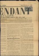 Let TYPE SAGE SUR LETTRES - N°83 PAIRE Obl. TYPO S. L'INDEPENDANT De Saône Et Loire Du 29/4/98, TB, Cote Cérès 2250 - 1877-1920: Semi Modern Period