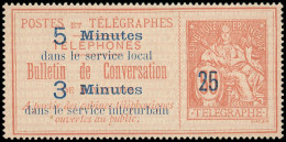 (*) TELEPHONE - Téléphone 14 : 25 S. 50c. Rouge Sur Rose, TB - Télégraphes Et Téléphones