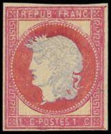 (*) ESSAIS -  1876 : Projet Gaiffe, 1c., Cadre Rose, Effigie Grise, TB - Autres & Non Classés