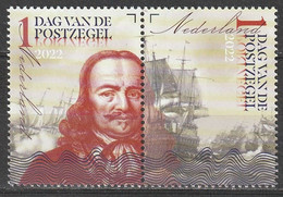Nederland NVPH 4060-61 Paar Dag Van De Postzegel 2022 MNH Postfris Michiel De Ruyter - Nuovi