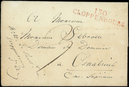 Let DEPARTEMENTS CONQUIS -  130/Ems-supérieur MP Rouge 130/CLOPPENBOURG Sur LAC De 1813, TB - 1792-1815: Dipartimenti Conquistati