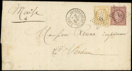 Let LETTRES DE PARIS - N°58 Et 59, 10c. Et 15c. Obl. ETOILE 6 S. LAC, Càd Pal. Du Luxembourg 7/4/73, TTB - 1849-1876: Période Classique