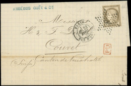 Let LETTRES DE PARIS - N°56 Obl. ETOILE 8 S. LAC, Càd Rue D'Antin Ind. 14, Arr. COUVET, TTB - 1849-1876: Période Classique
