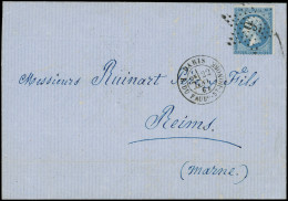 Let LETTRES DE PARIS - N°22 Obl. ETOILE 9 S. LAC, Càd R. Du Faubg St Honoré 22/1/64, Ind. 10, TTB - 1849-1876: Klassik