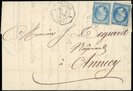 Let LETTRES DE PARIS - N°22 (2 Nuances) Obl. Etoile S. LAC, Càd Octog. LEX E1 4/2/67, TTB - 1849-1876: Periodo Classico