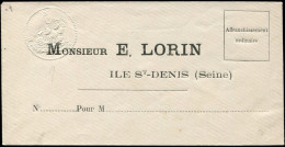 Let Guerre De 1870 -  Env. Neuve Monsieur E. LORIN Ile St Denis Avec Timbre "bateau", TB - Guerre De 1870