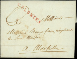 Let POSTE MARITIME - MP Rouge COLONIES S. LAC De La Martinique 1789, TB, R - Maritime Post