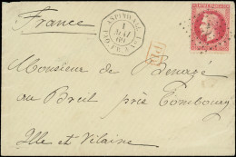 Let POSTE MARITIME - N°32 Obl. ANCRE S. Env., Càd Octog. ASPINWALL PAQ. FR. A N°1 1/5/69, RR Et TTB - Schiffspost