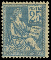 ** EMISSIONS DU XXe SIECLE - 118   Mouchon, 25c. Bleu, TB - Unused Stamps