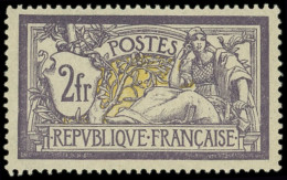 ** EMISSIONS DU XXe SIECLE - 122   Merson,  2f. Violet Et Jaune, Centrage Parfait Exceptionnel, Superbe, Certif. Schelle - Unused Stamps