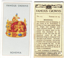 CR 2 - 12b Famous Crown, BOHEMIA, St. WENCESLAUS - Godfrey Phillips -1938 - Phillips / BDV