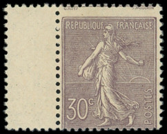 ** EMISSIONS DU XXe SIECLE - 133   Semeuse Lignée, 30c. Lilas, Piquage Décalé, Bdf, TB - Unused Stamps