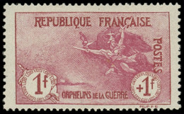 ** EMISSIONS DU XXe SIECLE - 154   1ère Série Orphelins,  1f. + 1f. Carmin, TB. C - Unused Stamps