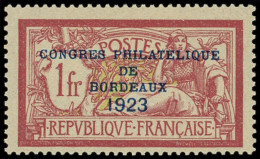 ** EMISSIONS DU XXe SIECLE - 182   Congrès De Bordeaux, 1f. Lie De Vin, TB - Unused Stamps