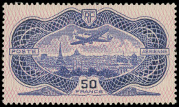 ** POSTE AERIENNE - 15  50f. Burelé, TB - 1927-1959 Ungebraucht