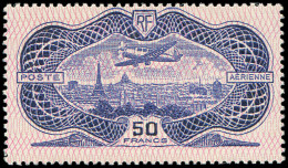 * POSTE AERIENNE - 15  50f. Burelé, TB - 1927-1959 Neufs