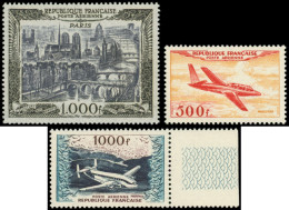 ** POSTE AERIENNE - 29 Et 32/33 : 1000f. Paris, 500f. Magister Et 1000f. Provence Bdf, TB - 1927-1959 Ungebraucht