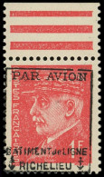 ** Poste Aérienne Militaire -  2 : Pétain 1f. Rouge, Surch. BATIMENT De LIGNE RICHELIEU, Bdf, TB. C - Militärische Luftpost