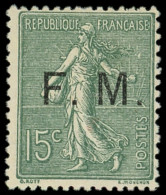 ** FRANCHISE MILITAIRE - 3    15c. Vert-olive, TB - Timbres De Franchise Militaire