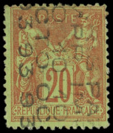 (*) PREOBLITERES - 18  Sage, 20c. Brique Sur Vert, 10 OCTO, B/TB. J - 1893-1947