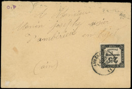 Let TAXE - 5   25c. Noir, T I, Obl. Càd T16 AMBERIEUX 18/4/75 S. Env., TB - 1859-1959 Cartas & Documentos