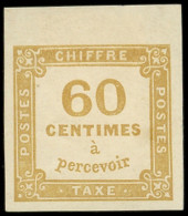 * TAXE - 8   60c. Jaune-bistre, Petit Bdf, TTB. C - 1859-1959 Mint/hinged