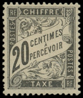 * TAXE - 17  20c. Noir, TB - 1859-1959 Mint/hinged
