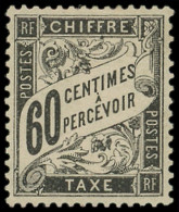 * TAXE - 21  60c. Noir, Bon Centrage, TTB - 1859-1959 Neufs