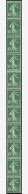 ** ROULETTES - 17  Semeuse Camée, 10c. Vert, N°159e, BANDE De 11, TB - Coil Stamps