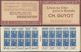 CARNETS (N° Yvert) - 257-C5    Jeanne D'Arc, 50c. Bleu, N°257a, T I, S. 166, CH. GUYOT, TB - Altri & Non Classificati