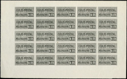 (*) COLIS POSTAUX  (N° Et Cote Maury) - 20   0,35 Noir, NON DENTELE, Tirage Spécial Sans Gomme, FEUILLE De 25, RR Et TB - Neufs