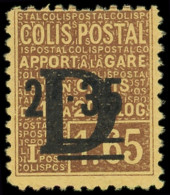 * COLIS POSTAUX  (N° Et Cote Maury) - 126  2f35 Sur 1f65 Brun Sur Jaune, Surchargé D, TB, N°131 Yvert - Mint/Hinged