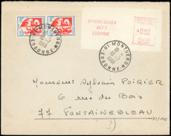 Let Spécialités Diverses - L.S.A. 2 : SA 00001, 0,30 + Poste N°1468 Paire Obl. MONTGERON 10/7/69 S. Env., TB, Cote Miche - Storia Postale