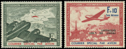 ** Spécialités Diverses - L.V.F. 4b/5b : Surcharge RENVERSEE, TB, Cote Maury - Kriegsmarken