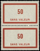 ** Spécialités Diverses - FICTIFS F59 : 50 Rouge, PAIRE Verticale, TB - Finti