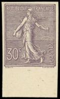 (*) VARIETES - 133c  Semeuse Lignée, 30c. Lilas, NON DENTELE De Feuille De Référence, Bdf, TB - Unused Stamps