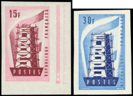 ** NON DENTELES - 1076/77 Europa 1956, TB - Non Classificati