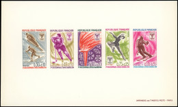 EPREUVES DE LUXE - 1543/47 Jeux Olympiques De Grenoble 1968, épreuve Collective, TB - Luxusentwürfe