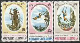 Nouvelles Hébrides Le Saut Du Gaul 1969 N°286/288 Neuf** - Unused Stamps