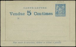 Let ENTIERS POSTAUX - Sage, 15c. Bleu, CL Annonces N°J34c, La Missive 3e édition, Neuve, TB - Altri & Non Classificati