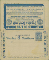 Let ENTIERS POSTAUX - Sage, 15c. Bleu, CL Annonces N°J34m1, Ed. N°10, Pub Sur Marges, TTB - Autres & Non Classés