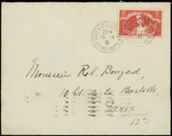 Let LETTRES DU XXe SIECLE - N°308 Obl. Càd VARENGEVILLE S/MER 15/4/36 S. Env., TB - Briefe U. Dokumente