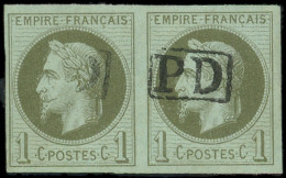 Colonies Générales - 7    1c. Bronze, PAIRE, Obl. Cachet PD Encadré, TB - Sonstige & Ohne Zuordnung