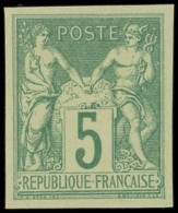 (*) Colonies Générales - 31    5c. Vert, T I Sur Bristol, Tirage De L'Expo De 1900, TB - Autres & Non Classés